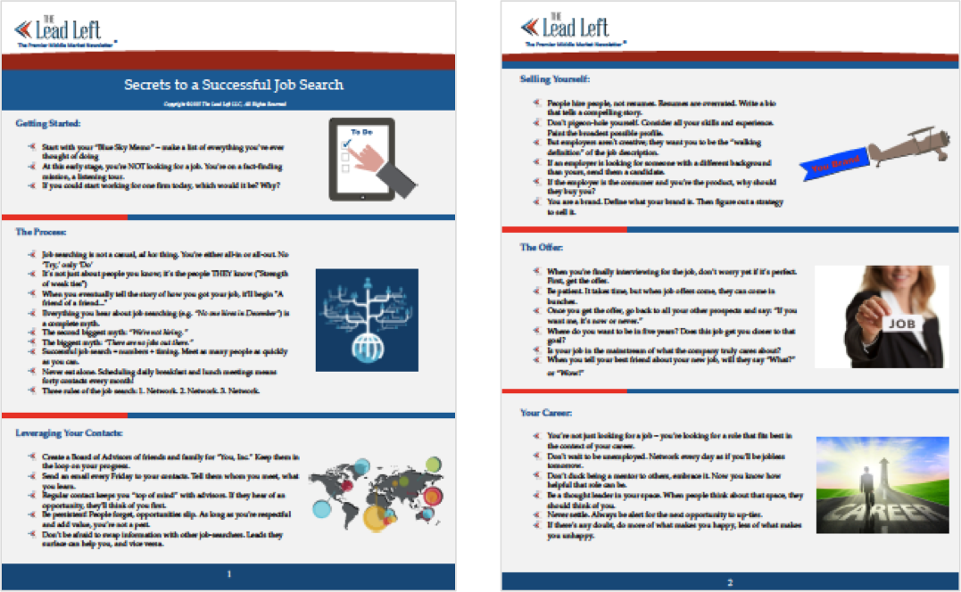Secrets to a Successful Job Search - The Lead Left